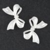 Pearl Ribbon Drop Earrings – Faux Pearl Detail