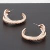 Ribbed Intertwined Hoop Earrings – Twisted Mid-Size Hoops