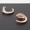 Ribbed Intertwined Hoop Earrings – Twisted Mid-Size Hoops