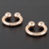 Horn Bolt Chunky Hoop Earrings – Polished Sculptural Hoops