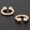 Horn Bolt Chunky Hoop Earrings – Polished Sculptural Hoops