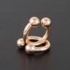 Horn Bolt Chunky Hoop Earrings – Polished Sculptural Hoops