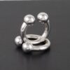 Horn Bolt Chunky Hoop Earrings – Polished Sculptural Hoops