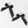 Ribbon Tied Loop Earrings – Oversized Sculptural Style