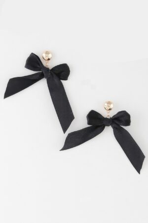 Ribbon Tied Loop Earrings – Oversized Sculptural Style