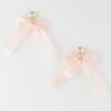 Ribbon Tied Loop Earrings – Oversized Sculptural Style