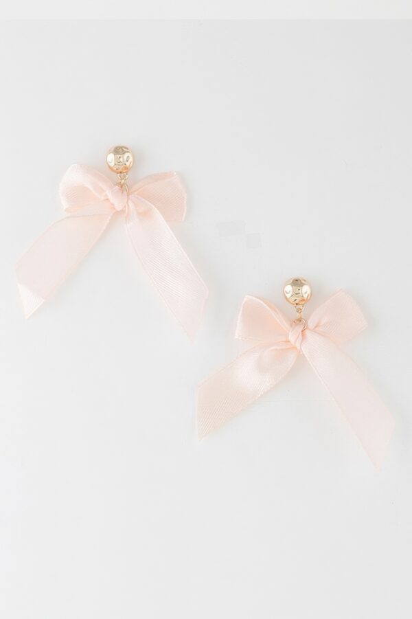 Ribbon Tied Loop Earrings – Oversized Sculptural Style