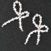 Pearl & Stone Ribbon Drop Earrings