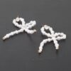 Pearl & Stone Ribbon Drop Earrings