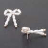 Multi Pearl Ribbon Earrings – Delicate Post-Back Studs