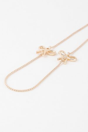 Double Ribbon Chain Necklace – Dual Strand Shine