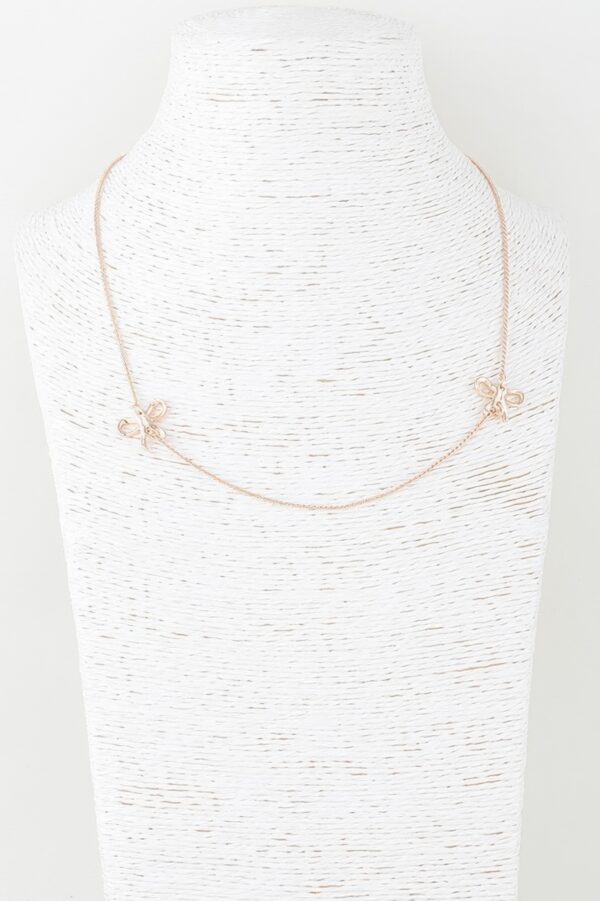 Double Ribbon Chain Necklace – Dual Strand Shine