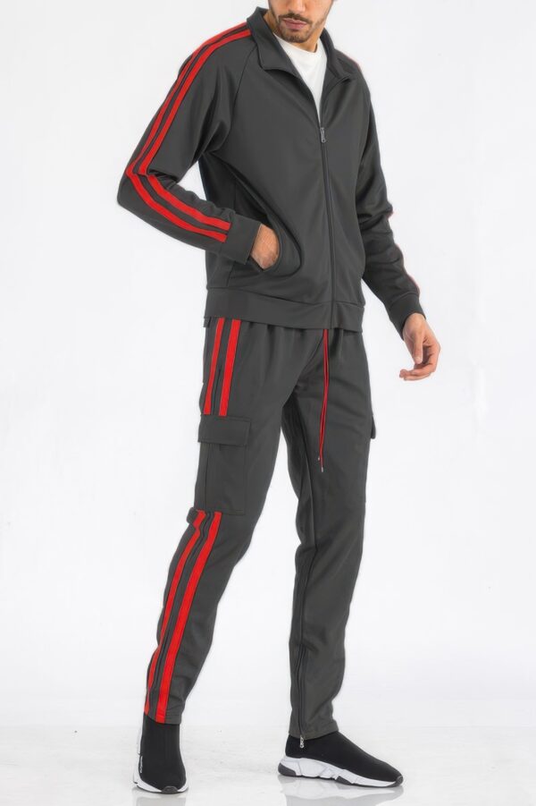 Two-Stripe Utility Tracksuit – Mens Set