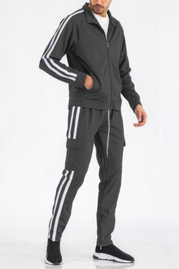 Two-Stripe Utility Tracksuit – Mens Set