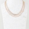 Double Box Chain Necklace – 14″ Layered Polished Finish