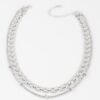 Double Box Chain Necklace – 14″ Layered Polished Finish
