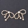Pearl Ribbon Stud Earrings – Looped Ribbon Accent