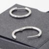 Minimal Shiny Clasp Earrings – Polished 0.6″ Petite