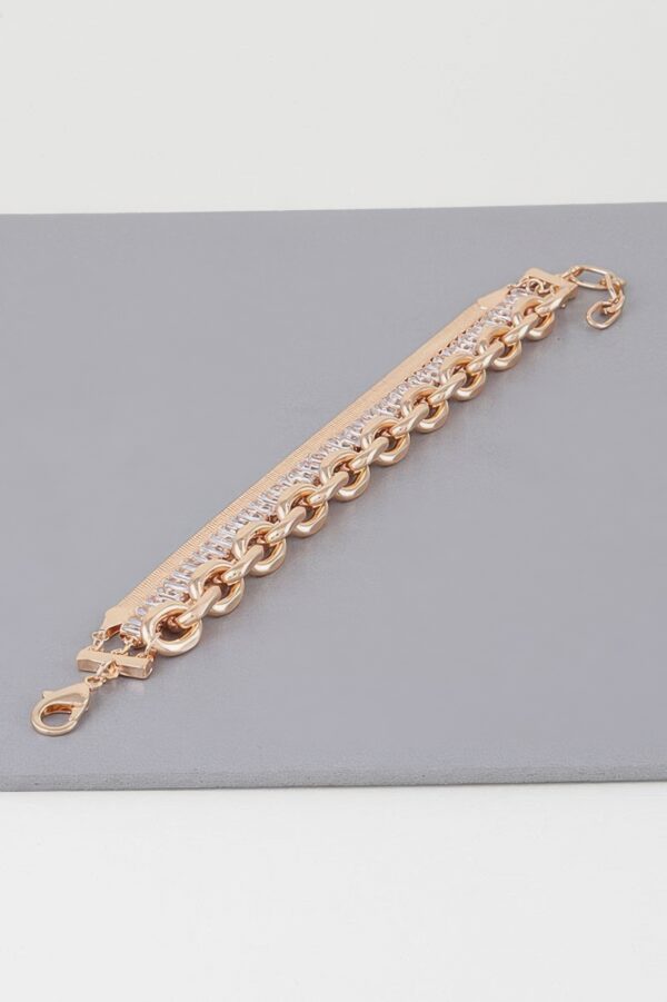 Multi Crystal Chain Bracelet – Clustered Sparkle