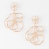 Doodle Flower Drop Earrings – Sketched Floral Silhouette