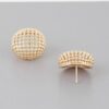 Beaded Dome Stud Earrings – Textured Round Studs
