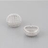 Beaded Dome Stud Earrings – Textured Round Studs