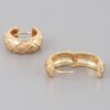 Quilted Mid-Size Hoop Earrings – Polished Finish
