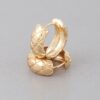 Quilted Mid-Size Hoop Earrings – Polished Finish
