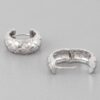 Quilted Mid-Size Hoop Earrings – Polished Finish