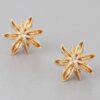 Spice Flower Stud Earrings – Lace-Inspired Jeweled Studs