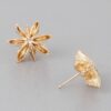 Spice Flower Stud Earrings – Lace-Inspired Jeweled Studs