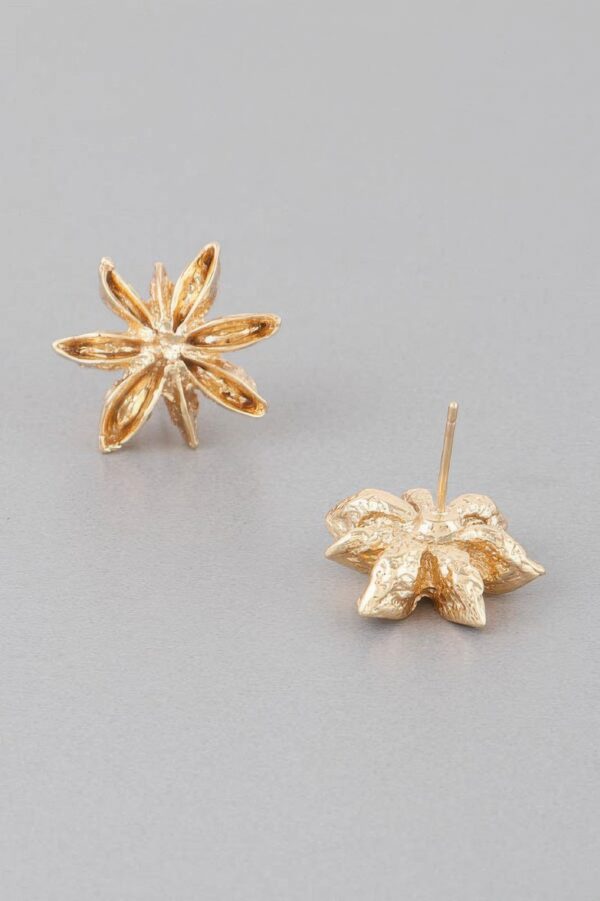Spice Flower Stud Earrings – Lace-Inspired Jeweled Studs