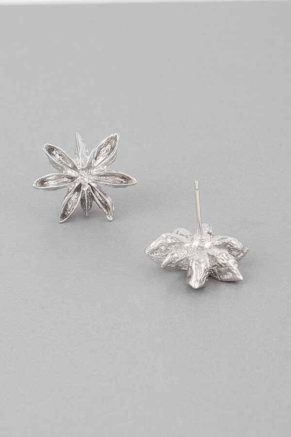 Spice Flower Stud Earrings – Lace-Inspired Jeweled Studs