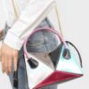 Iridescent Metallic Multi-Color Top Handle Bag