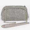 Oversized Rhinestone Party Clutch with Mixed-Metal Trim