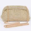 Oversized Rhinestone Party Clutch with Mixed-Metal Trim