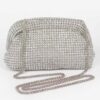 Oversized Rhinestone Party Clutch with Mixed-Metal Trim