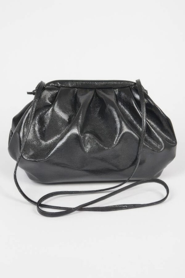 Quilted Metallic PU Bucket Crossbody Bag