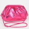 Quilted Metallic PU Bucket Crossbody Bag