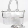Braided Faux Leather Mini Tote Bag