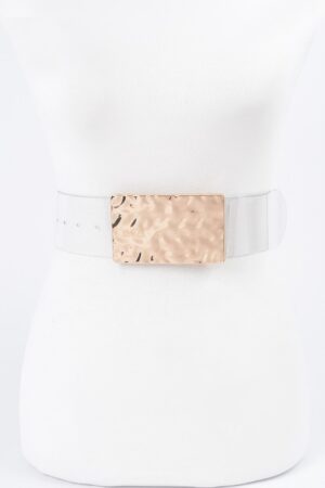 Clear PVC Belt – Oversized Vintage Metal Buckle