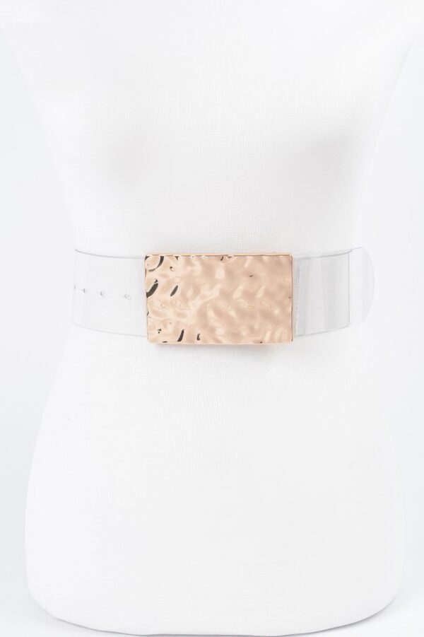 Clear PVC Belt – Oversized Vintage Metal Buckle