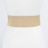 Metallic Faux Leather Wide Elastic Waist Belt