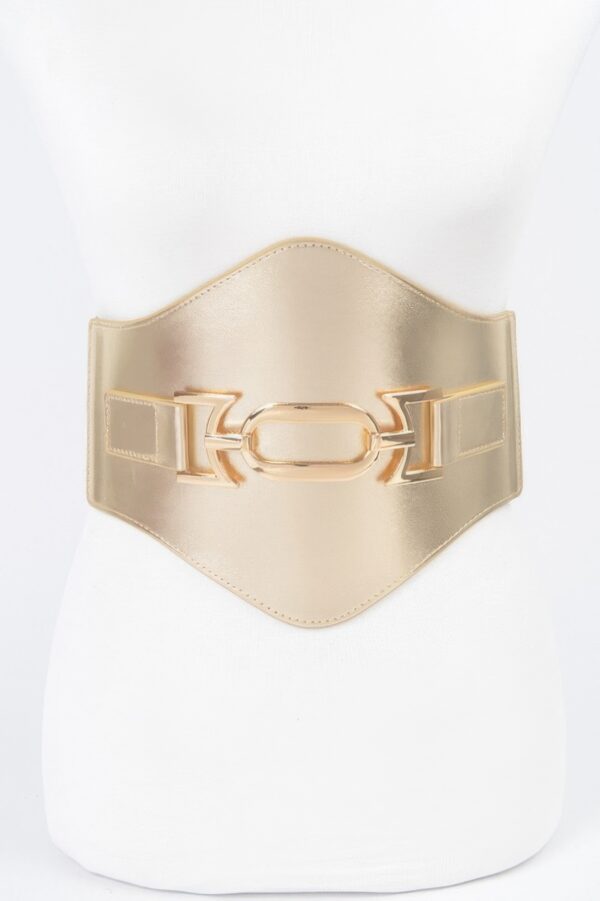 Wide Faux Leather Elastic Belt – Plus Size