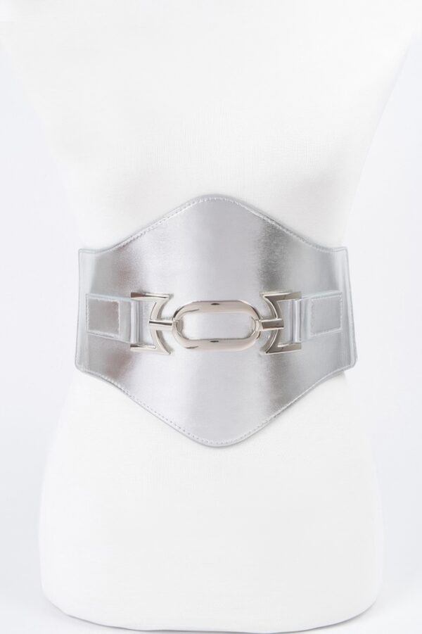 Wide Faux Leather Elastic Belt – Plus Size
