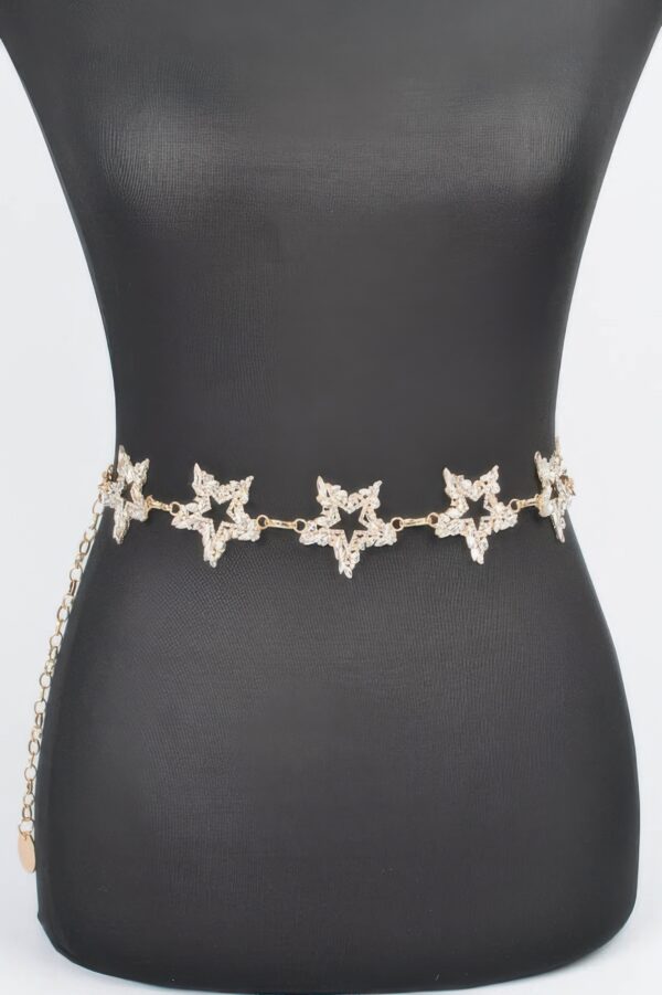 Glass Star Plus-Size Chain Belt