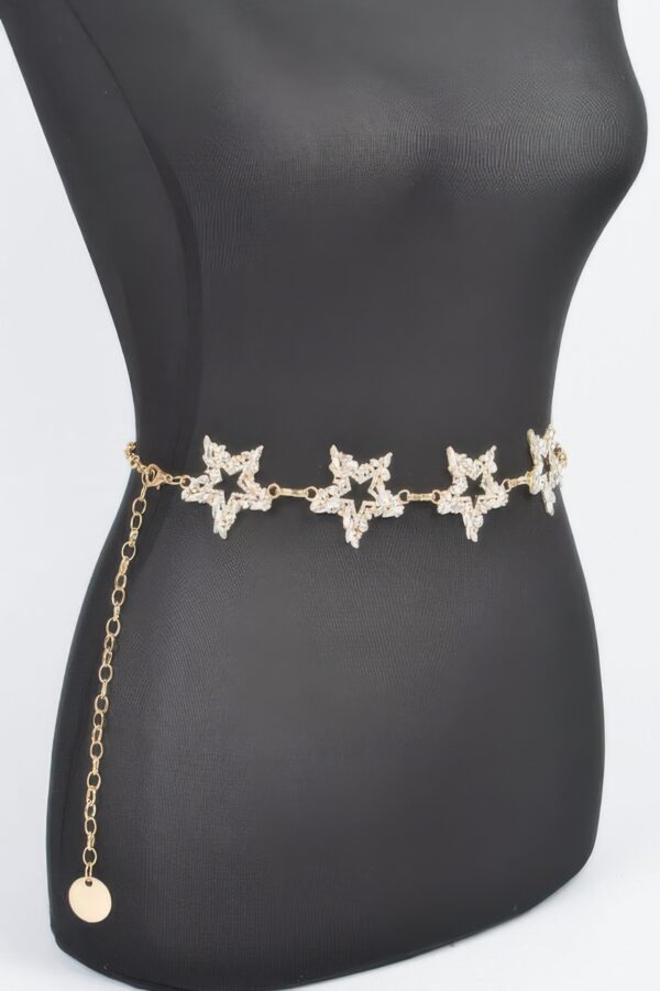 Glass Star Plus-Size Chain Belt