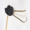 Two Flowers Multi-Layered Plus-Size Chain Belt