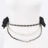 Two Flowers Multi-Layered Plus-Size Chain Belt