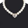 Faux Pearl Necklace – 14″ Delicate Chain